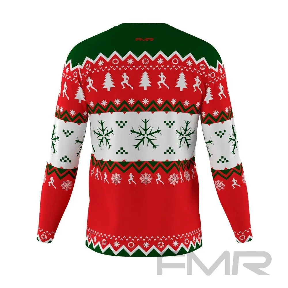 FMR Men's Ugly Christmas Sweater Long Sleeve Running Shirt