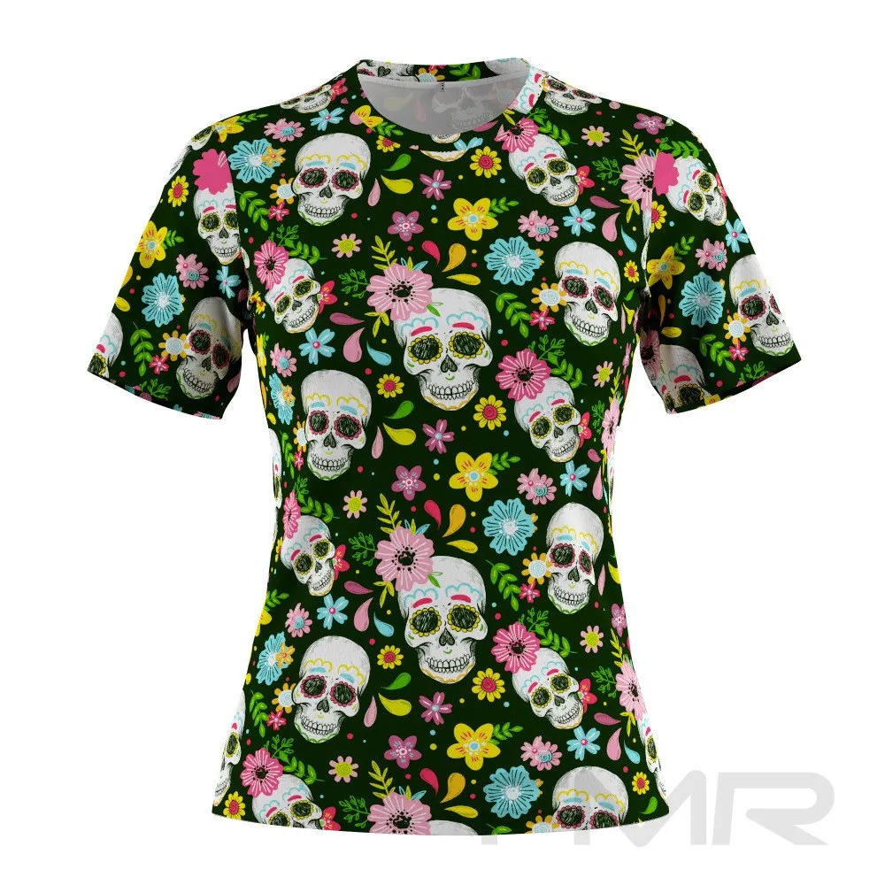 FMR Women's Skull Print Short  Sleeve Running Shirt