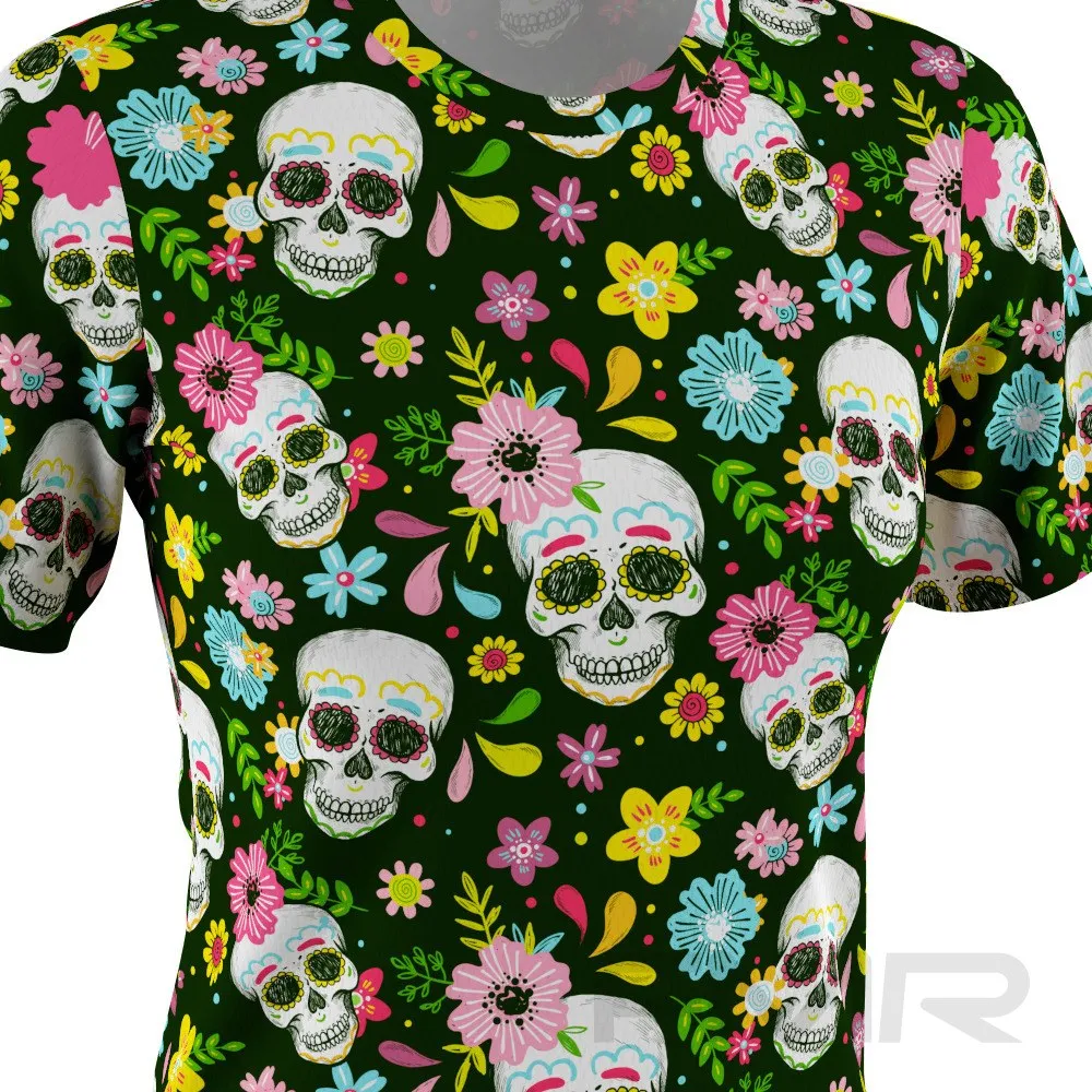 FMR Women's Skull Print Short  Sleeve Running Shirt