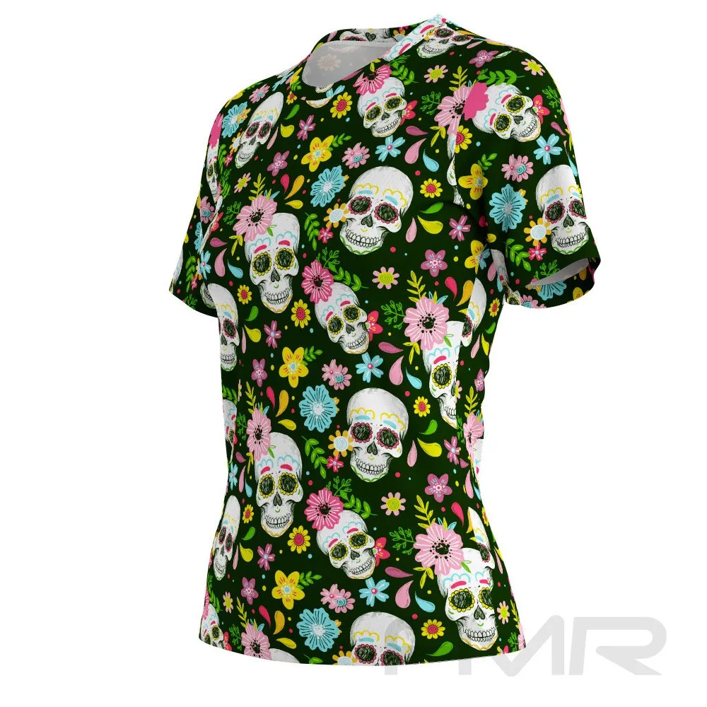 FMR Women's Skull Print Short  Sleeve Running Shirt