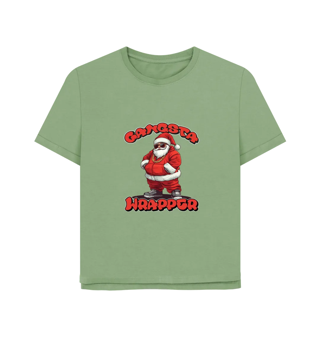 Gangsta Wrapper Women's Relaxed Fit Christmas T-shirt