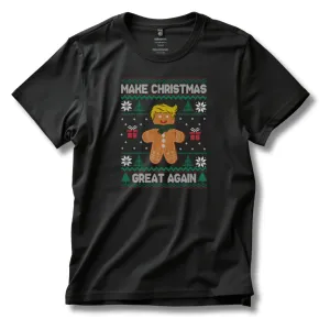 Gingerbread Trump Make Christmas Great Again Ugly Sweater Design T-Shirt