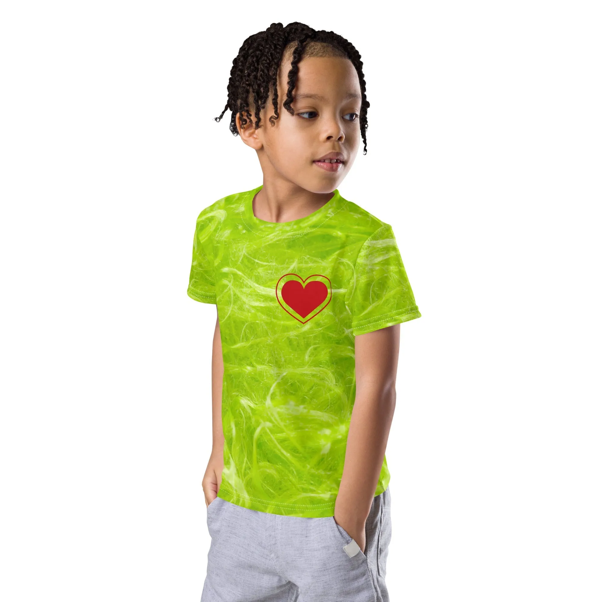 Green guy Kids crew neck t-shirt