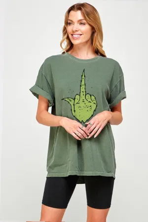 GRINCH HAND CHRISTMAS  VINTAGE GRAPHIC TEE