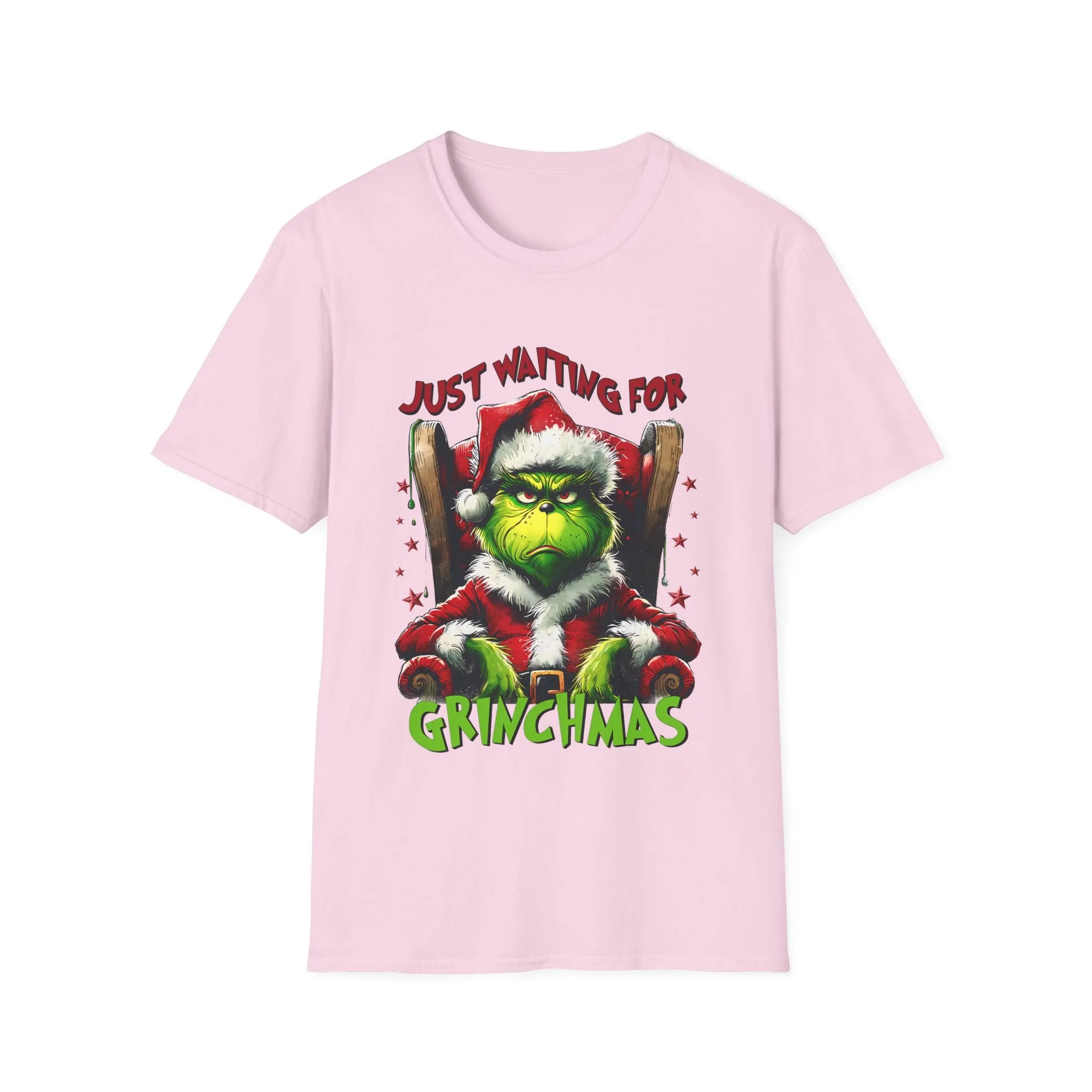 Grinch Waiting for Christmas Unisex T-Shirt - Festive Holiday Apparel