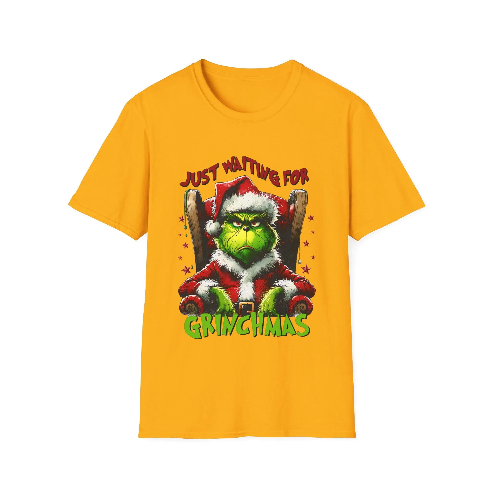 Grinch Waiting for Christmas Unisex T-Shirt - Festive Holiday Apparel