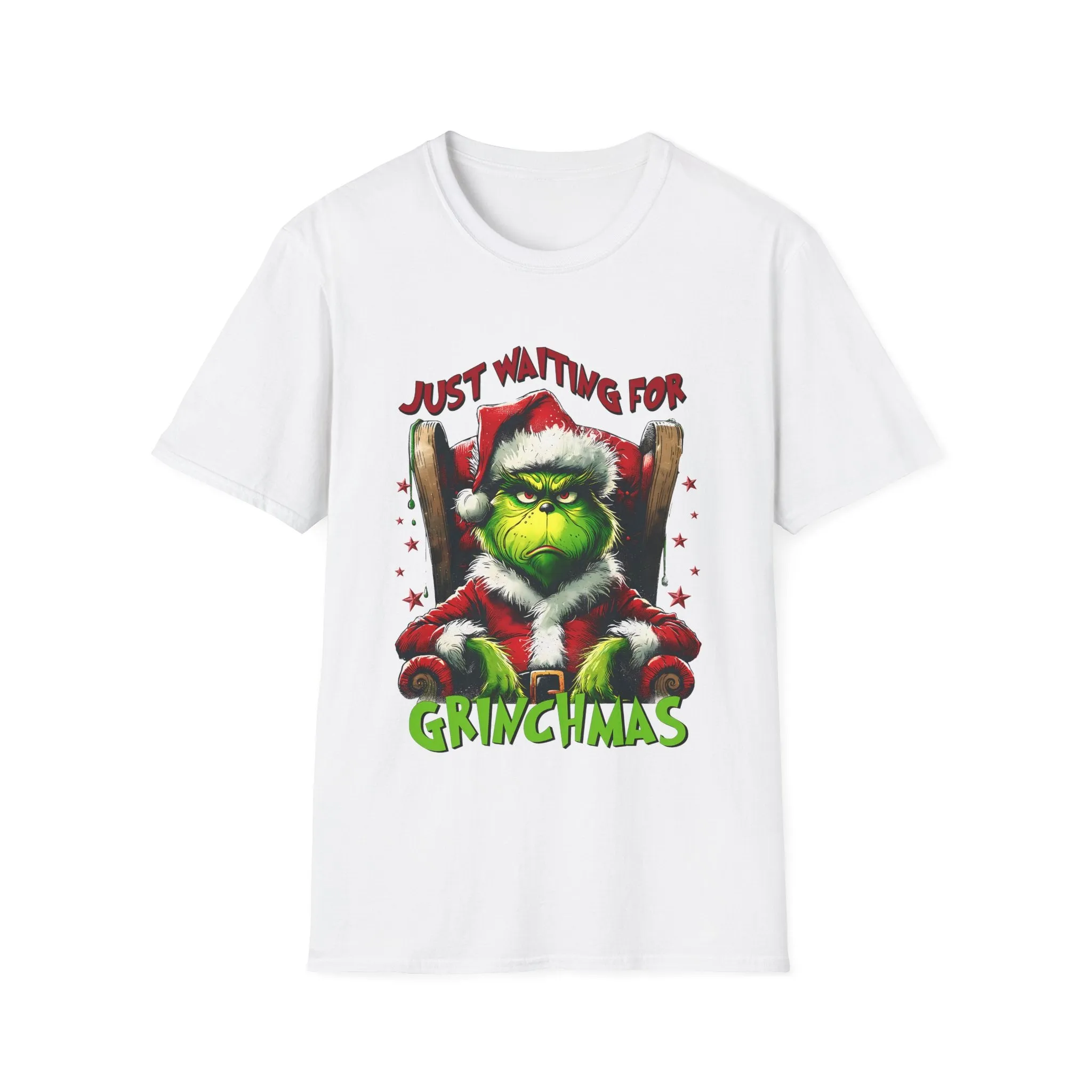 Grinch Waiting for Christmas Unisex T-Shirt - Festive Holiday Apparel