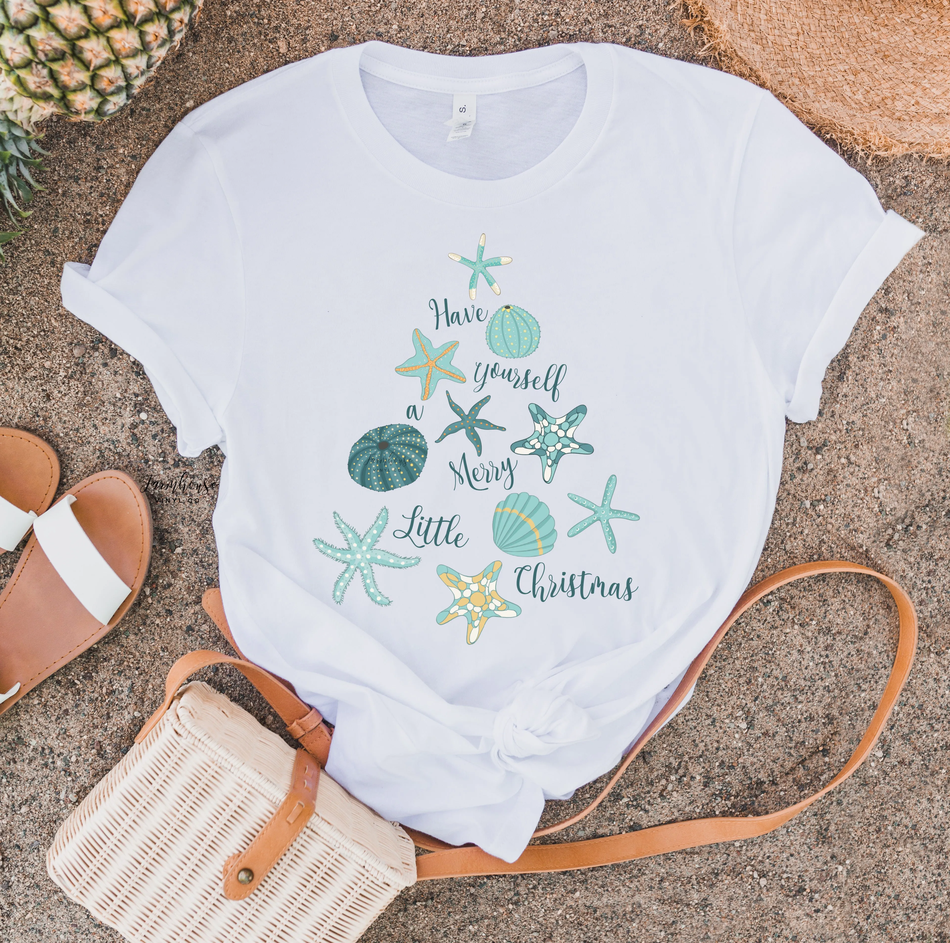 Have Yourself A Merry Little Christmas Sea Shells Shirt