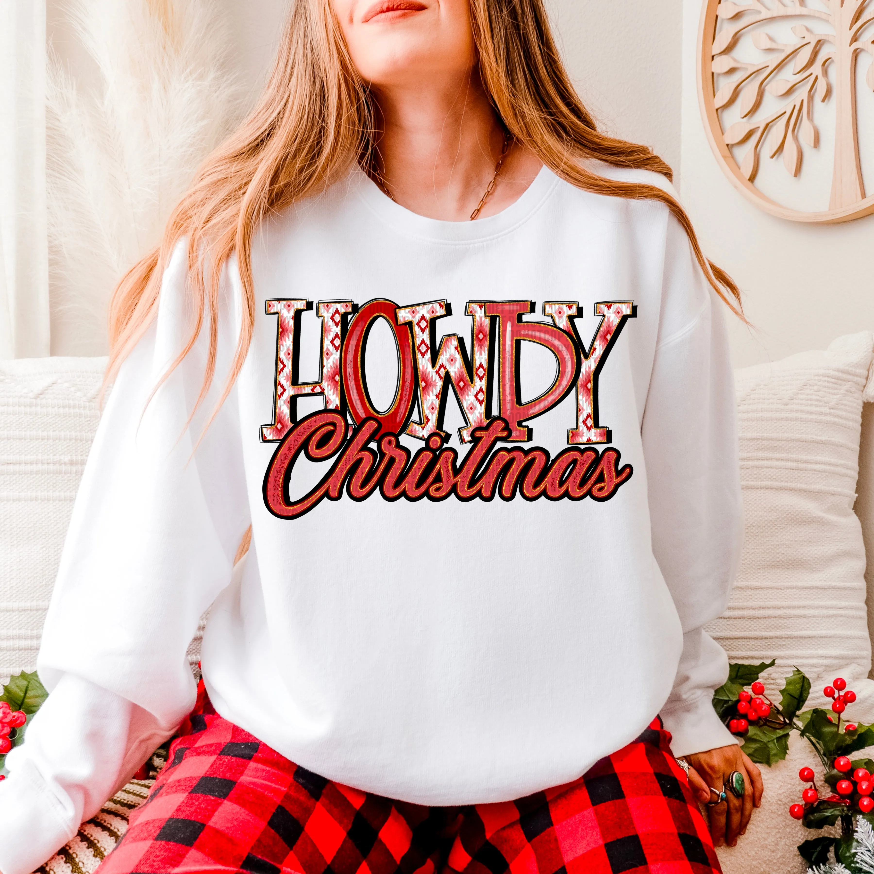 Howdy Christmas Crewneck Sweatshirt