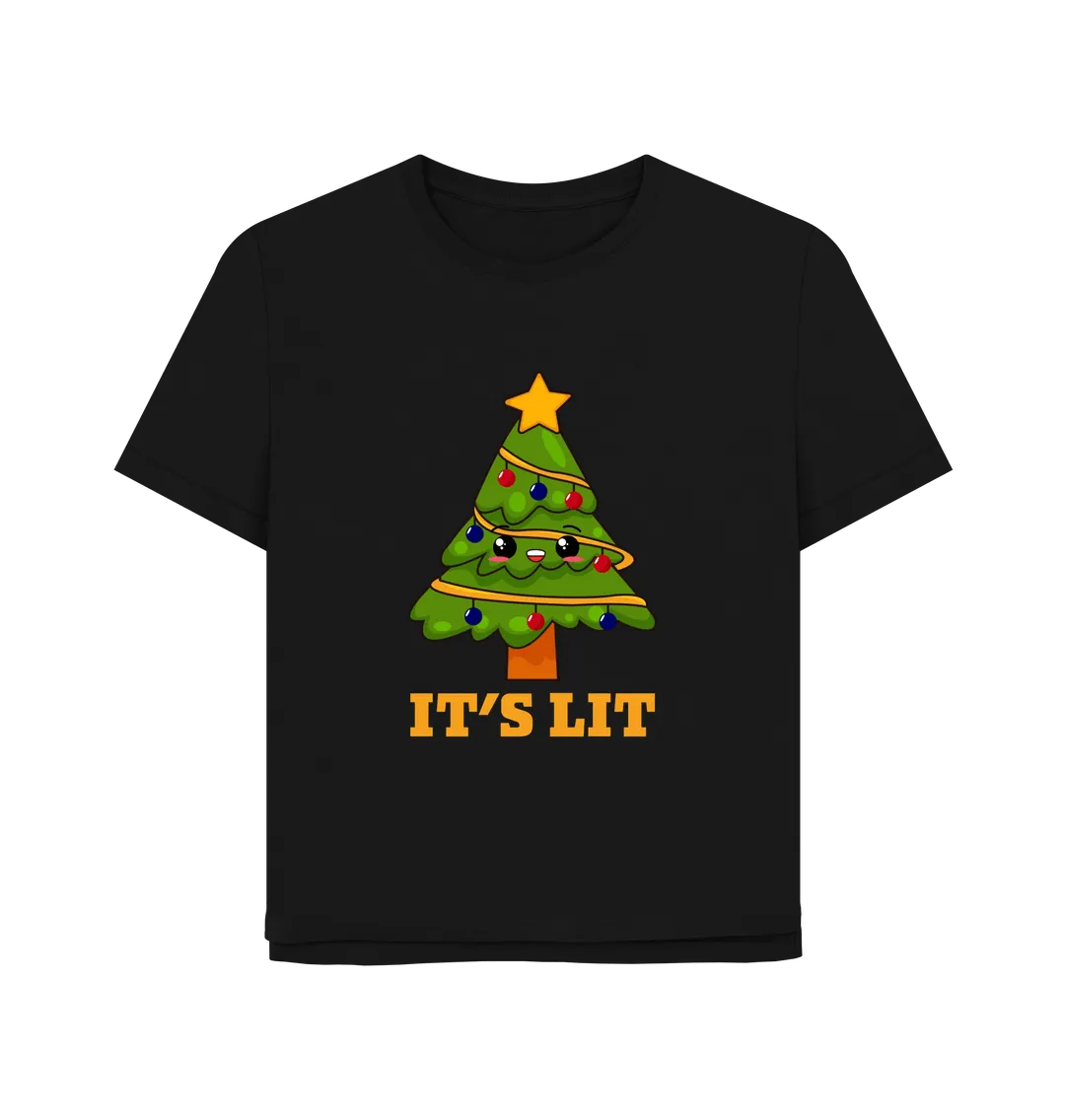 It's Lit Women's Relaxed Fit Christmas T-shirt