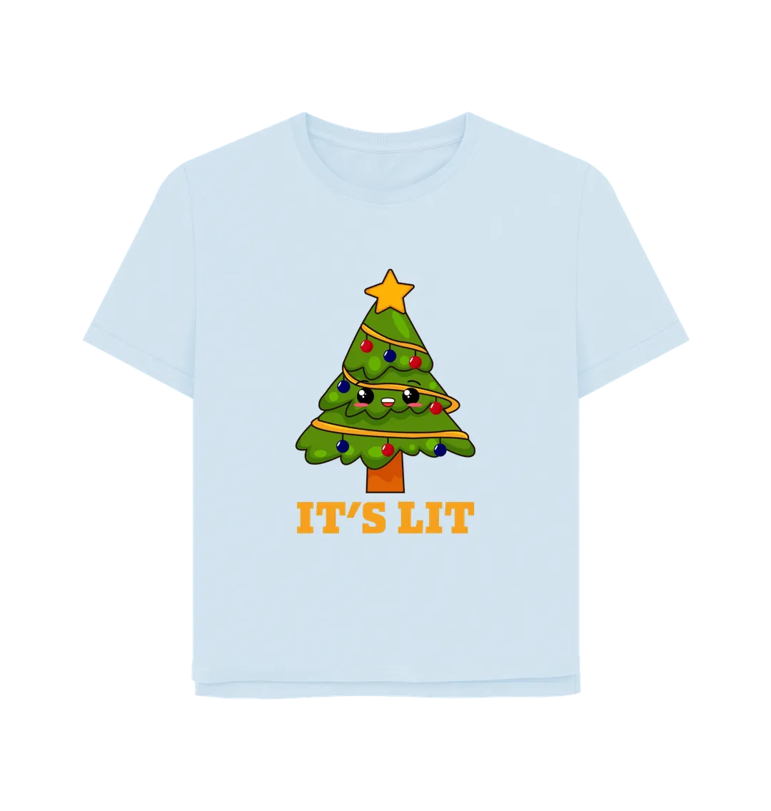 It's Lit Women's Relaxed Fit Christmas T-shirt