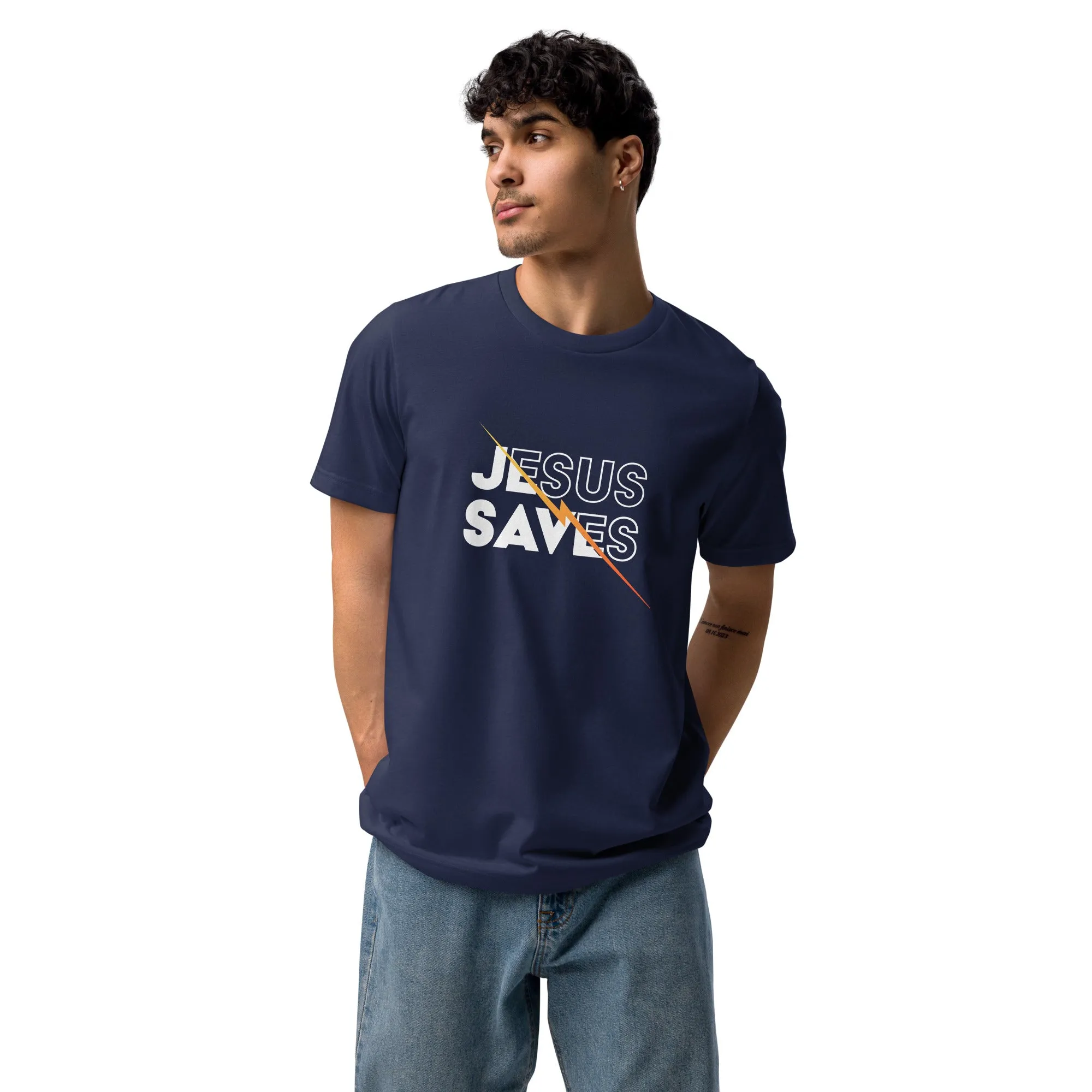 Jesus Saves Graphics Men Staple Eco T-shirt