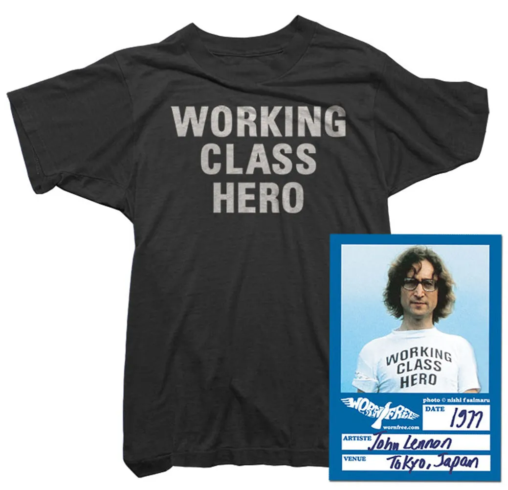 John Lennon T-Shirt - Working Class Hero Tee worn by John Lennon