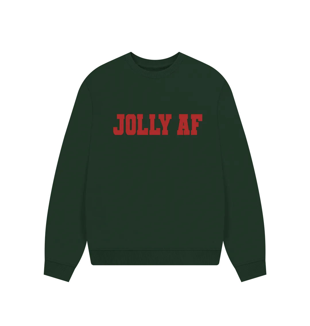 Jolly AF Women's Oversized Christmas Jumper