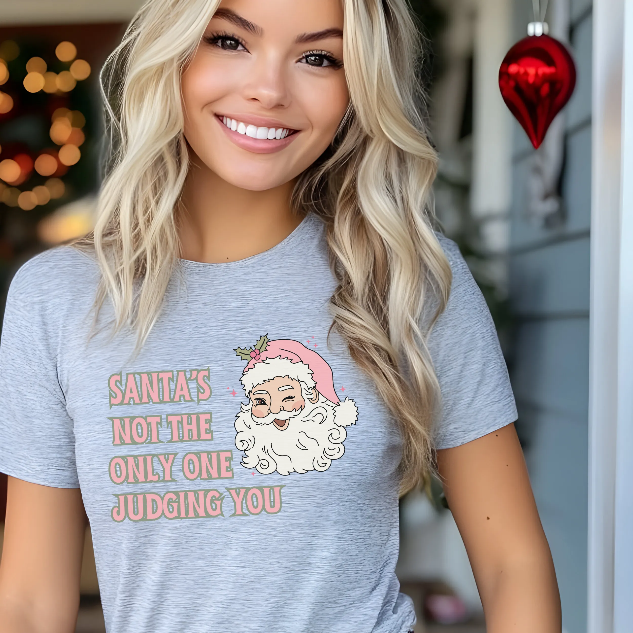 Judging You Christmas Tee | Holiday Humor Unisex Jersey Short Sleeve Tee | Christmas Party Apparel