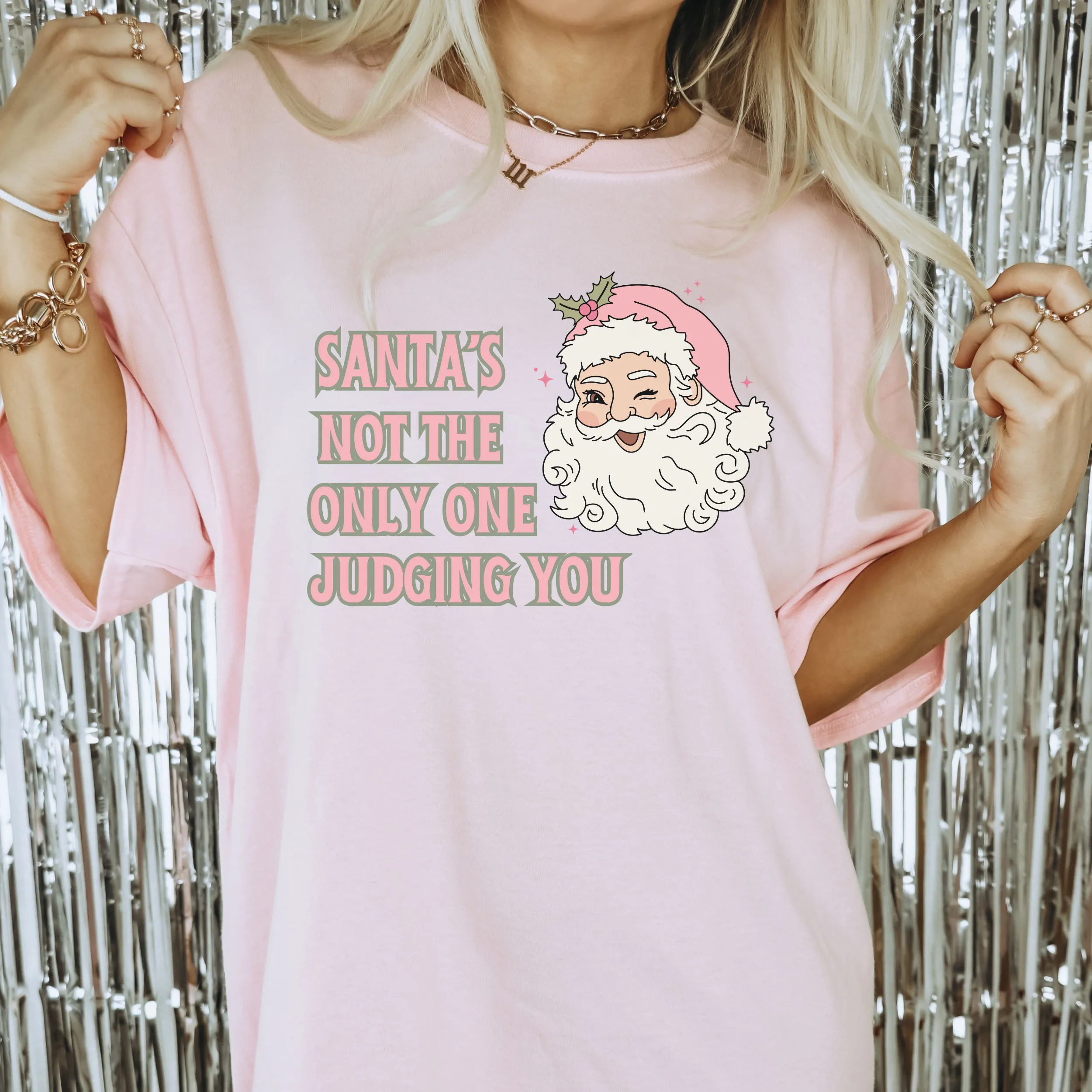 Judging You Christmas Tee | Holiday Humor Unisex Jersey Short Sleeve Tee | Christmas Party Apparel