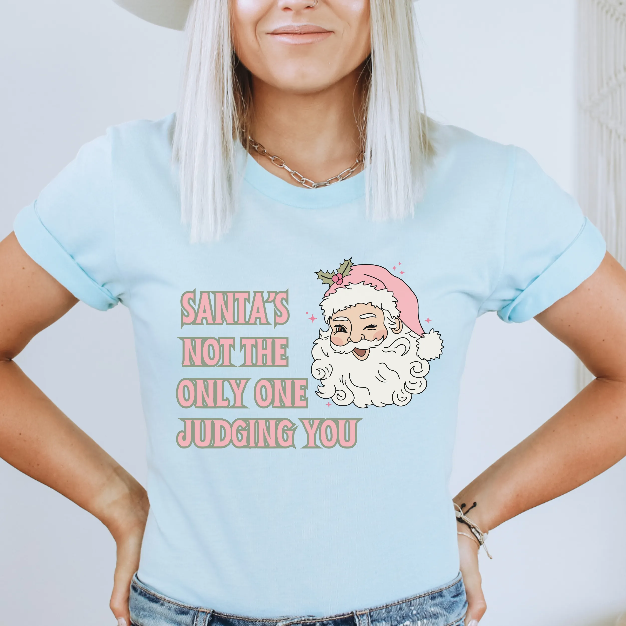 Judging You Christmas Tee | Holiday Humor Unisex Jersey Short Sleeve Tee | Christmas Party Apparel