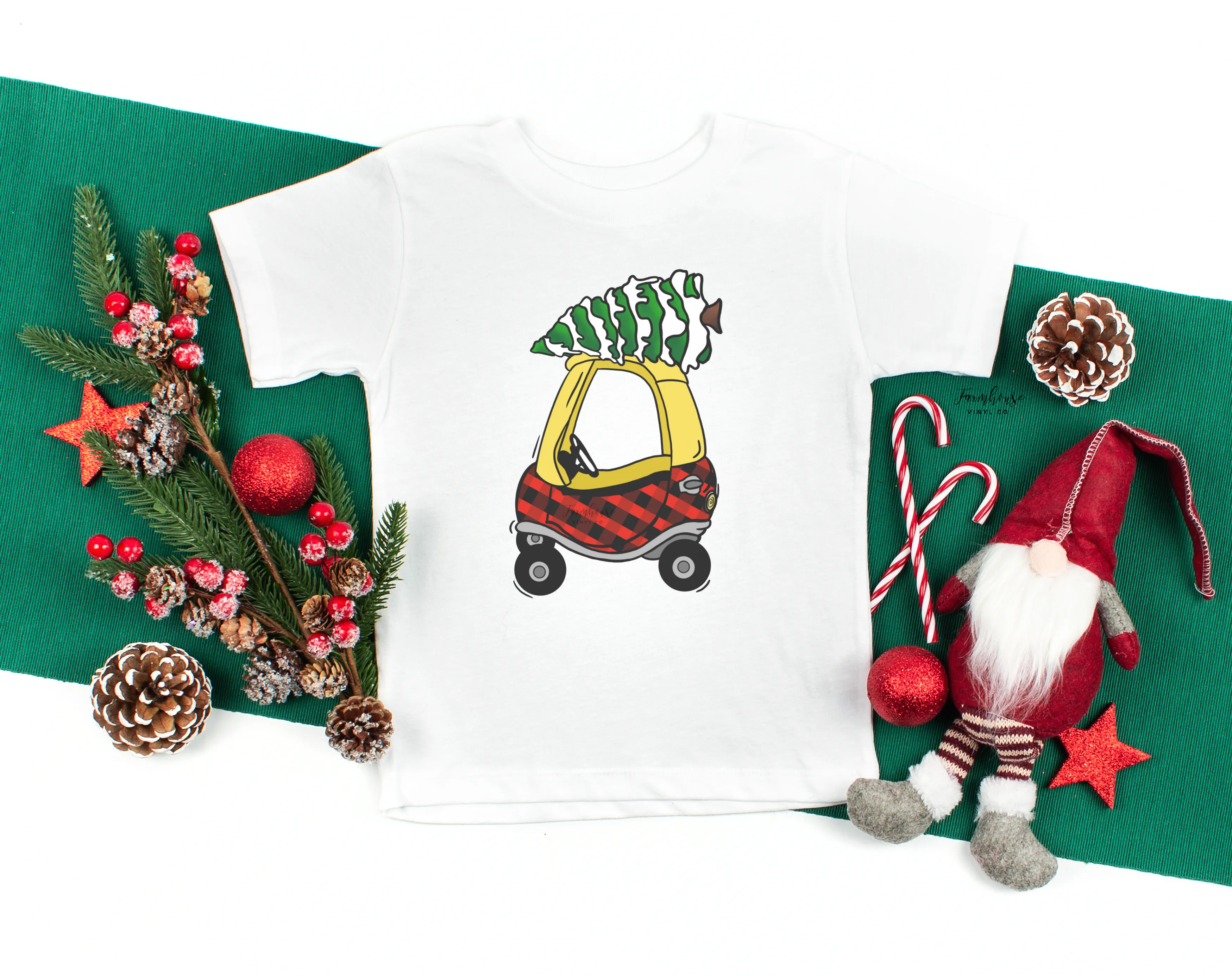 Kids Little Car Christmas Tree Shirt