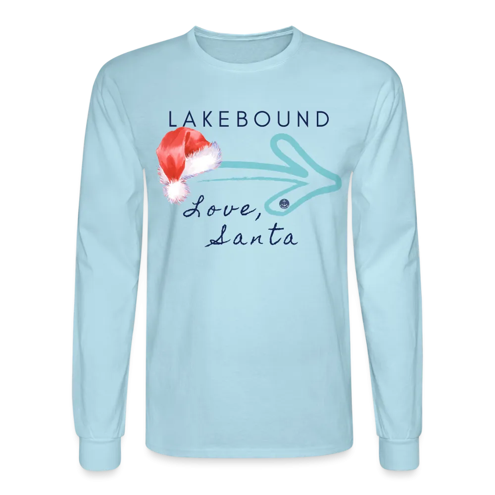 Lakebound Santa Men's Long Sleeve Lake Tee