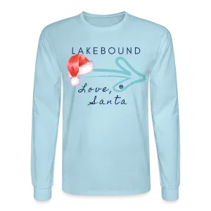 Lakebound Santa Men's Long Sleeve Lake Tee