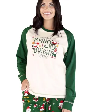 Lazyone Women's Christmas Gnome Regular Fit PJ Tee