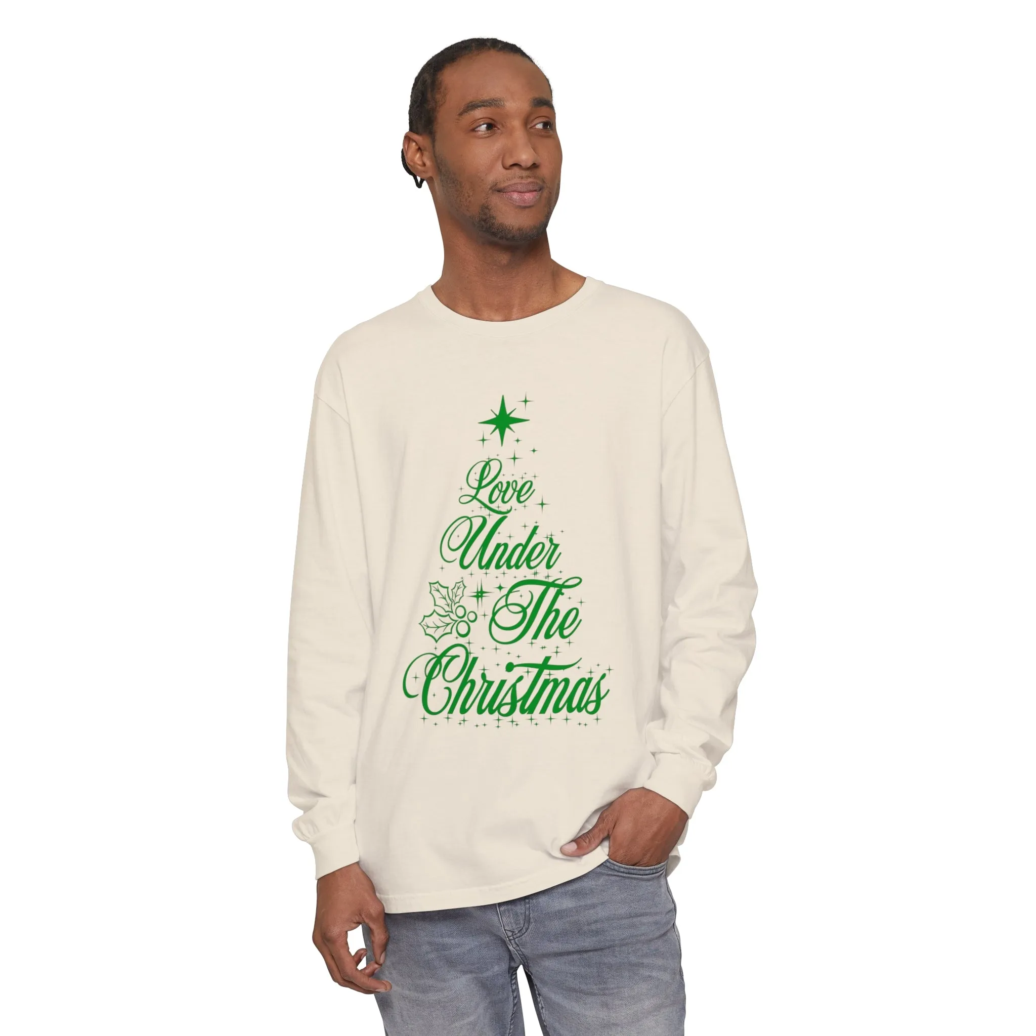 Love Under The Christmas Tree Long Sleeve T-Shirt | Designed in Italy by Elisa Savoia | Giada Valenti Collection