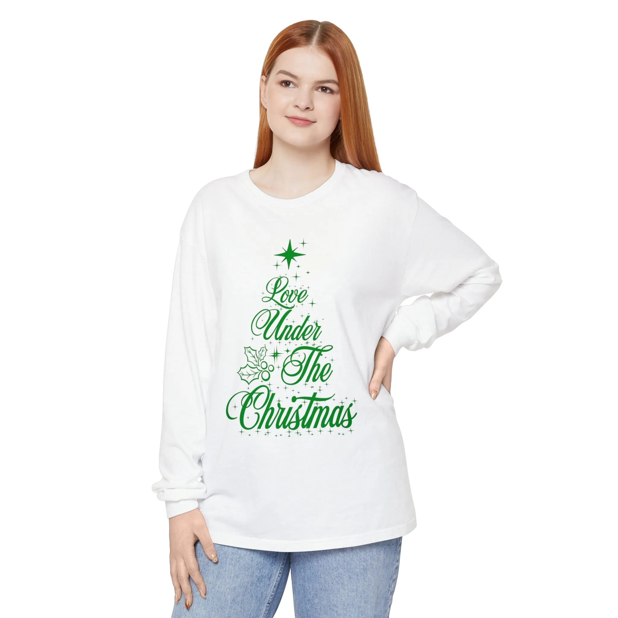 Love Under The Christmas Tree Long Sleeve T-Shirt | Designed in Italy by Elisa Savoia | Giada Valenti Collection