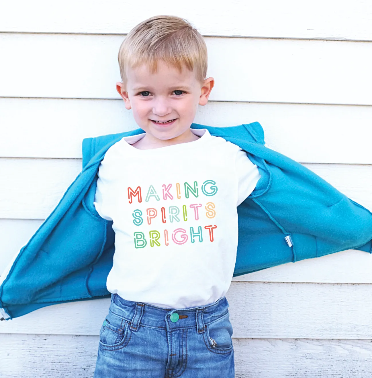 MAKING SPIRITS BRIGHT KIDS T-SHIRT