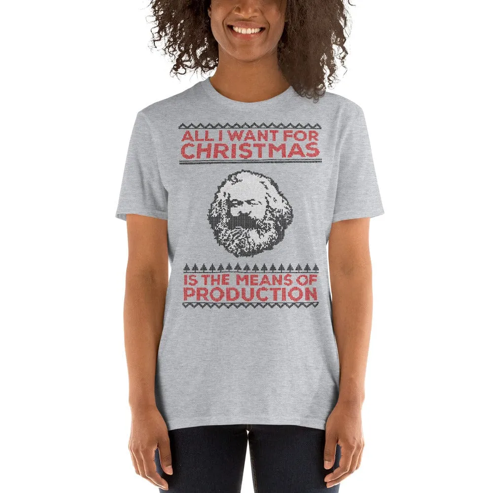 Marx - All I Want For Christmas Is The Means Of Production - Premium T-Shirt