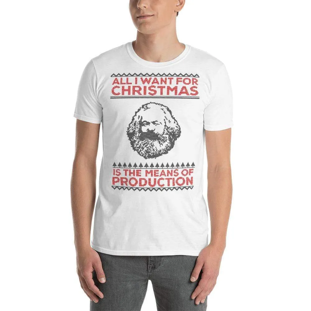 Marx - All I Want For Christmas Is The Means Of Production - Premium T-Shirt