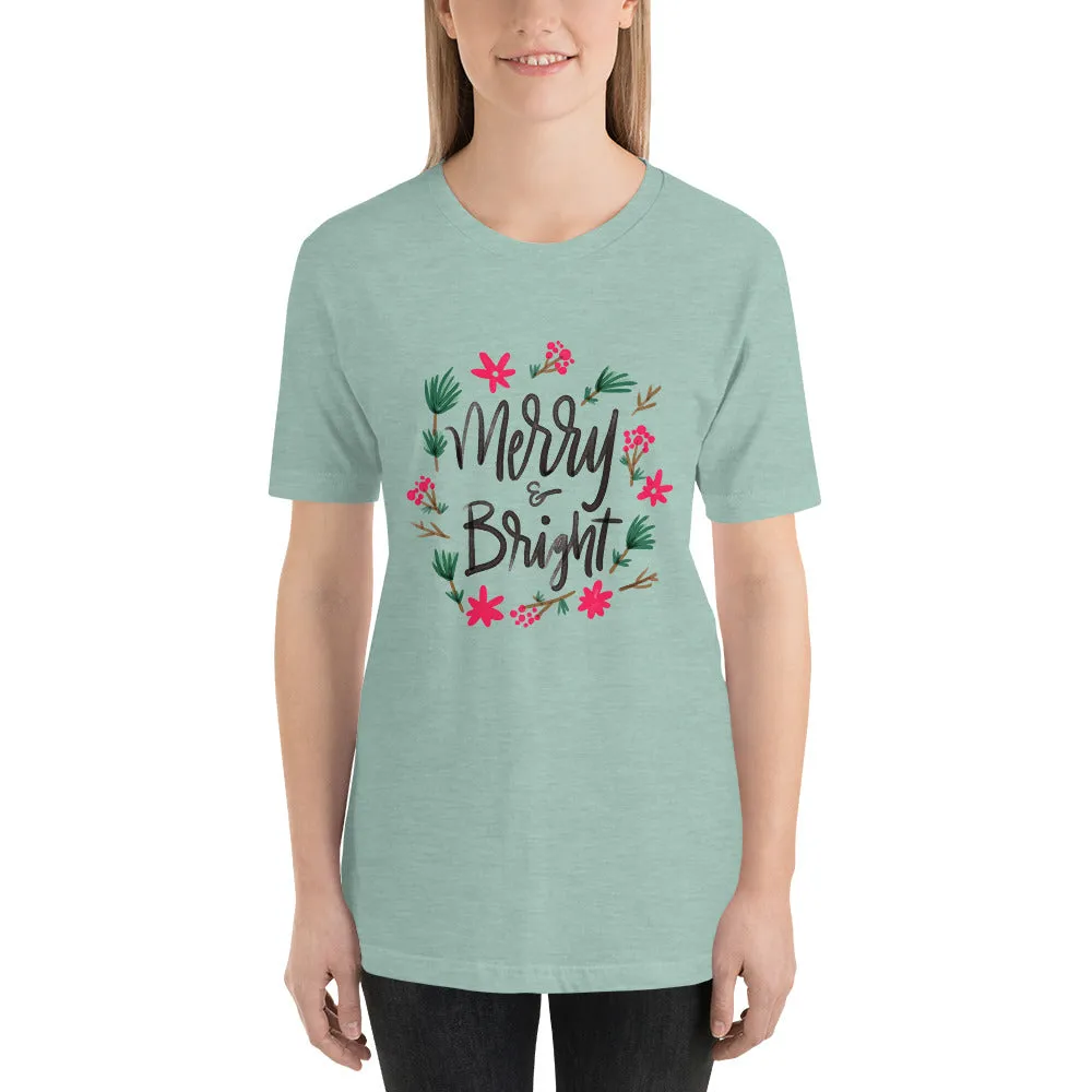 Merry and Bright Short-Sleeve Women's T-Shirt