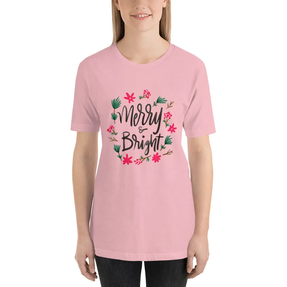 Merry and Bright Short-Sleeve Women's T-Shirt