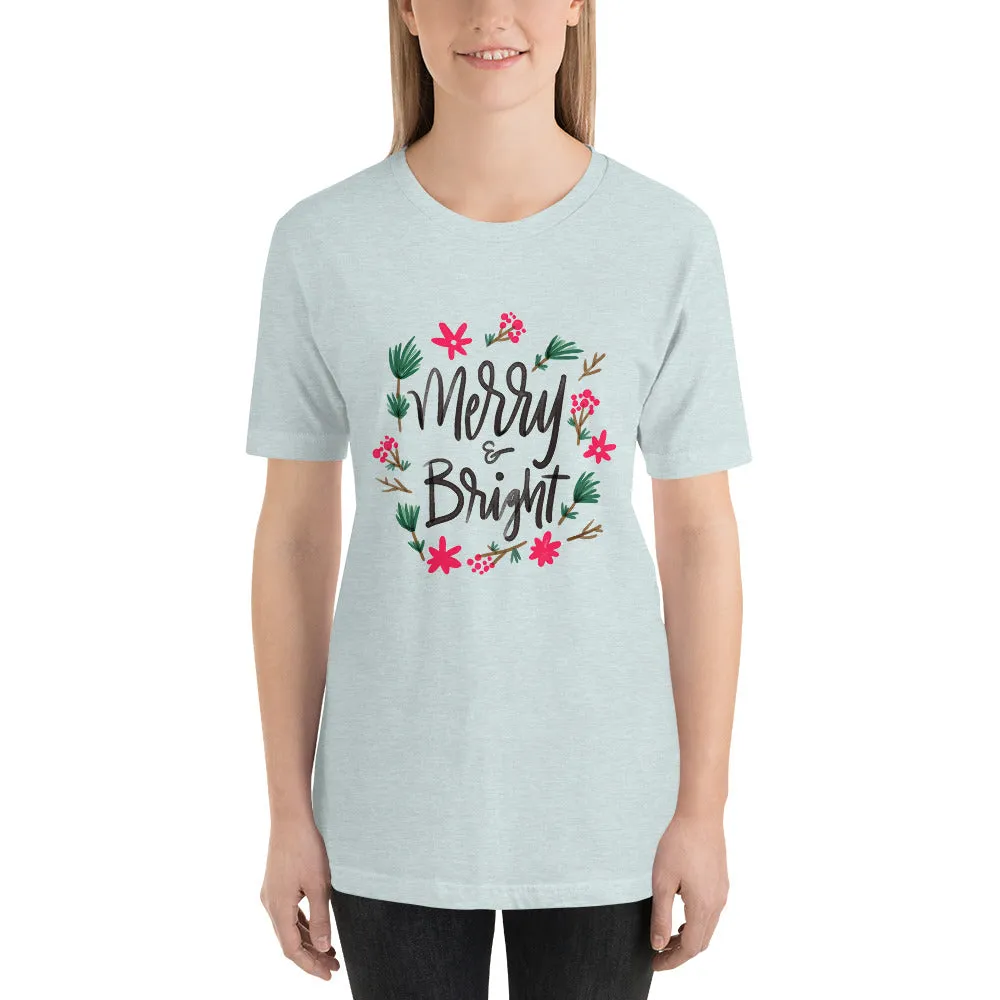 Merry and Bright Short-Sleeve Women's T-Shirt