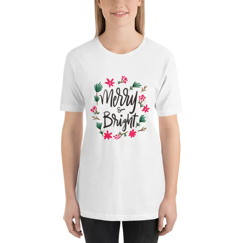 Merry and Bright Short-Sleeve Women's T-Shirt