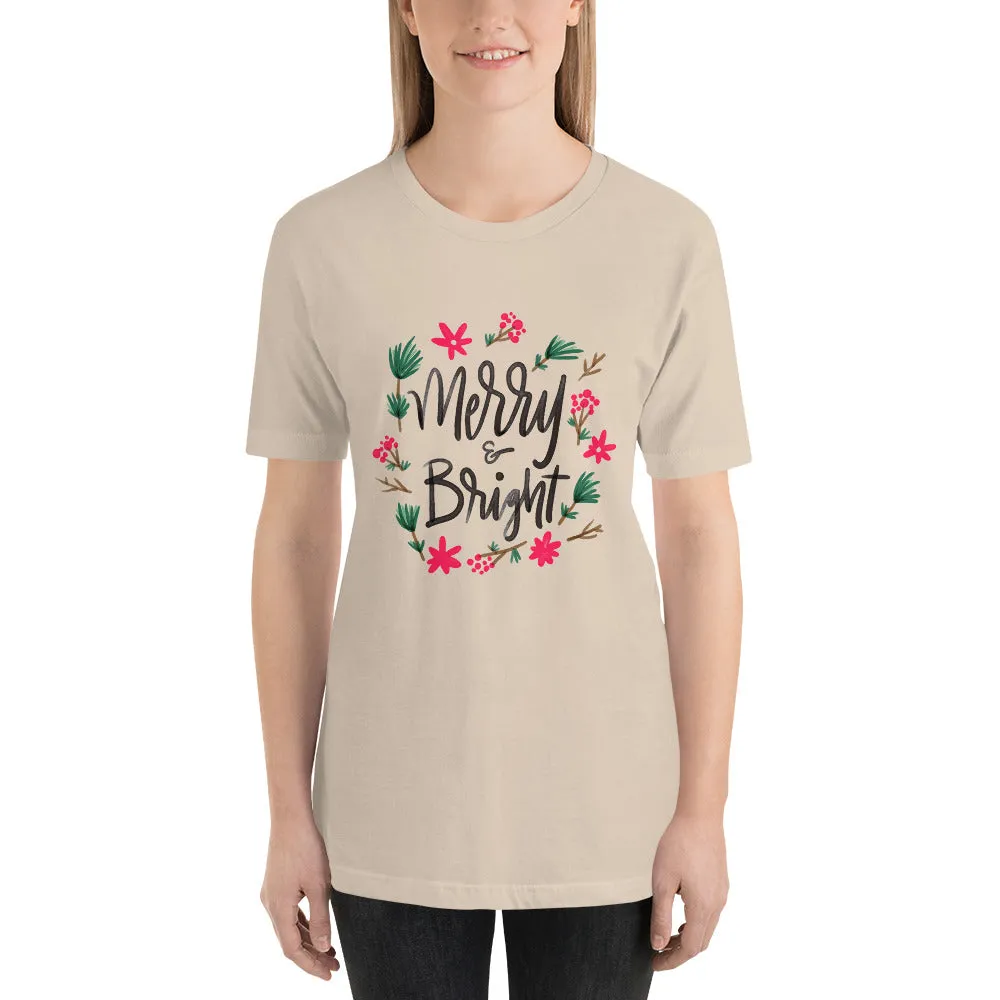 Merry and Bright Short-Sleeve Women's T-Shirt