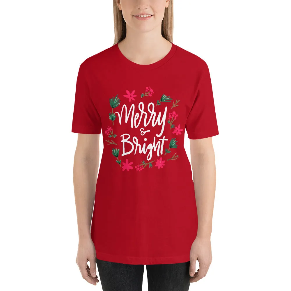 Merry and Bright Short-Sleeve Women's T-Shirt