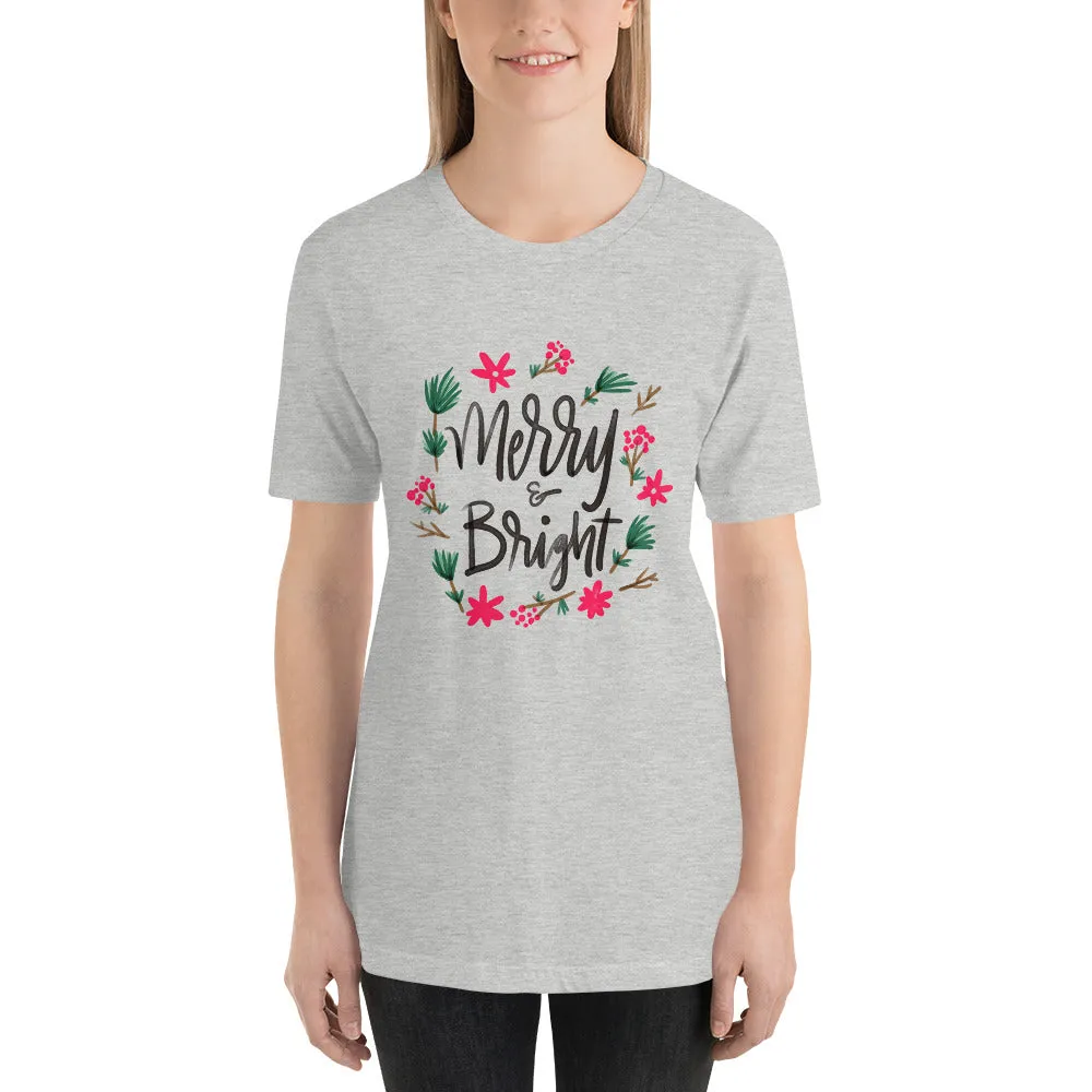 Merry and Bright Short-Sleeve Women's T-Shirt