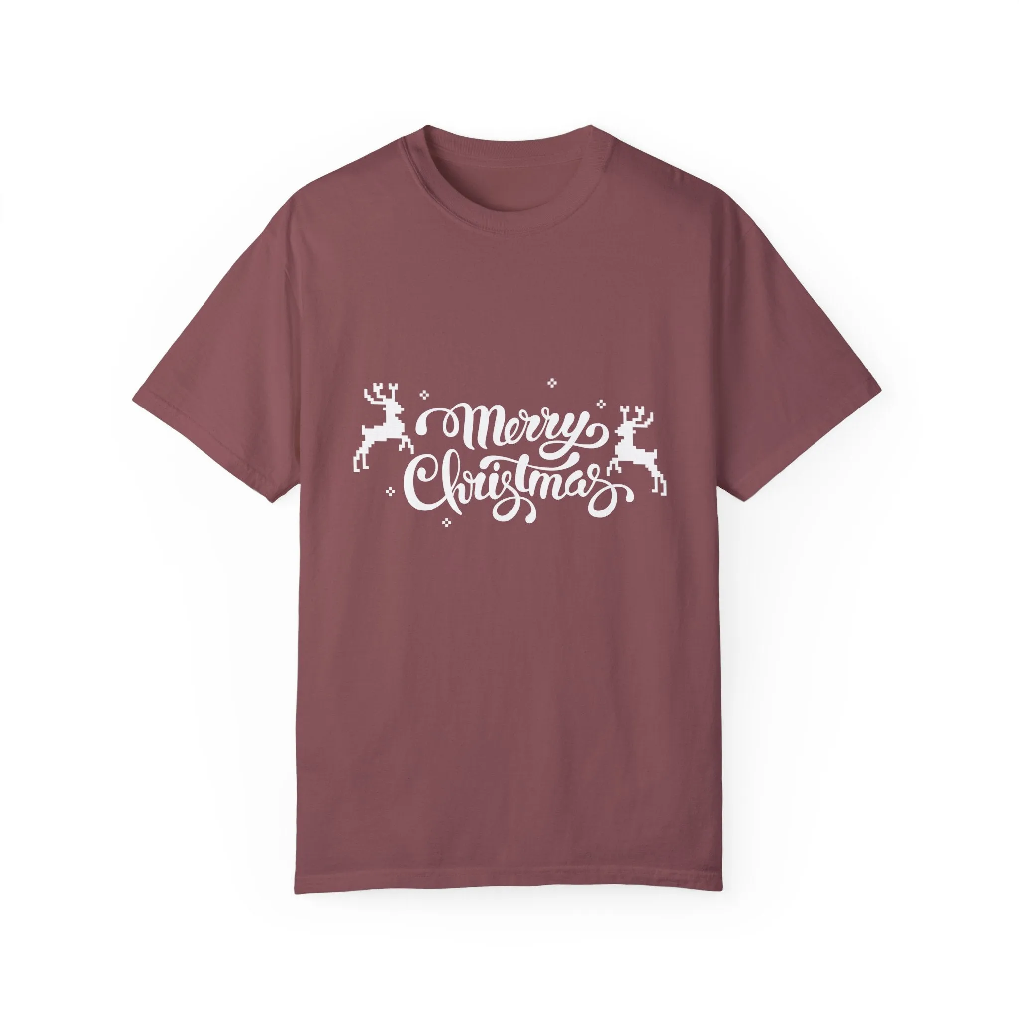 Merry Christmas Reindeer Unisex T-shirt with exclusive Italian Design print | Red White | Giada Valenti | Christmas T-shirt | Christmas gift