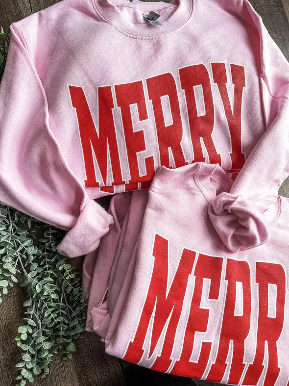 MERRY Pink Sweatshirt