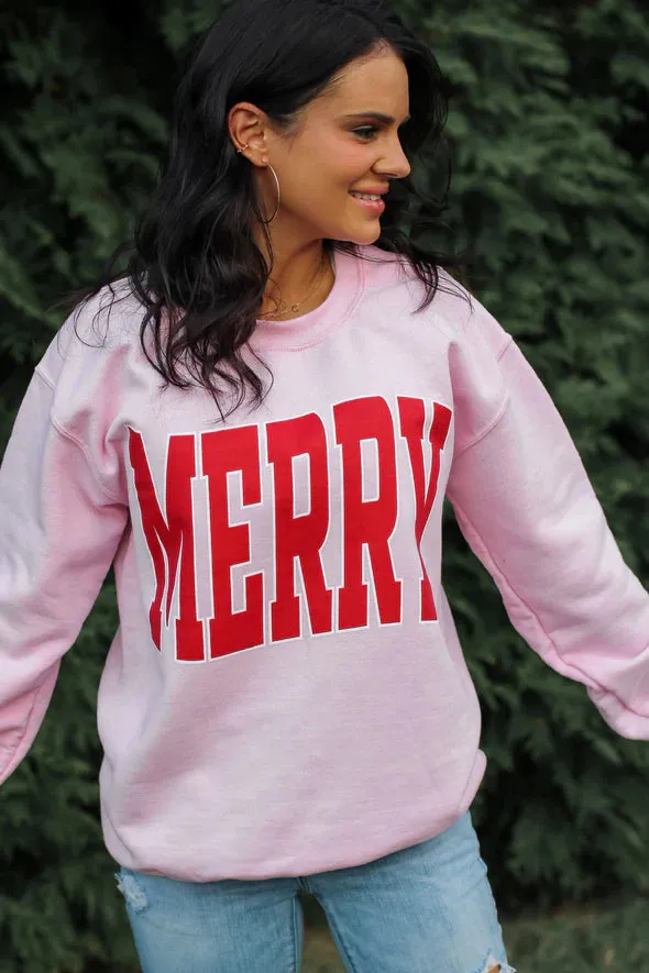 MERRY Pink Sweatshirt