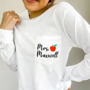 Mini Apple Long Sleeve Pocket Tee