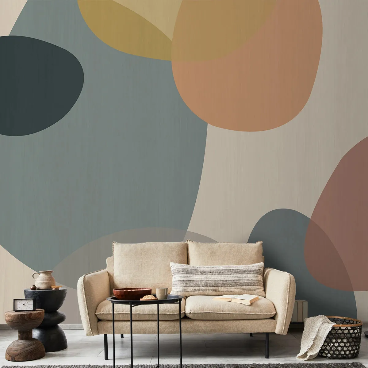 Modern Mosaic Abstract Theme Room Wallpaper