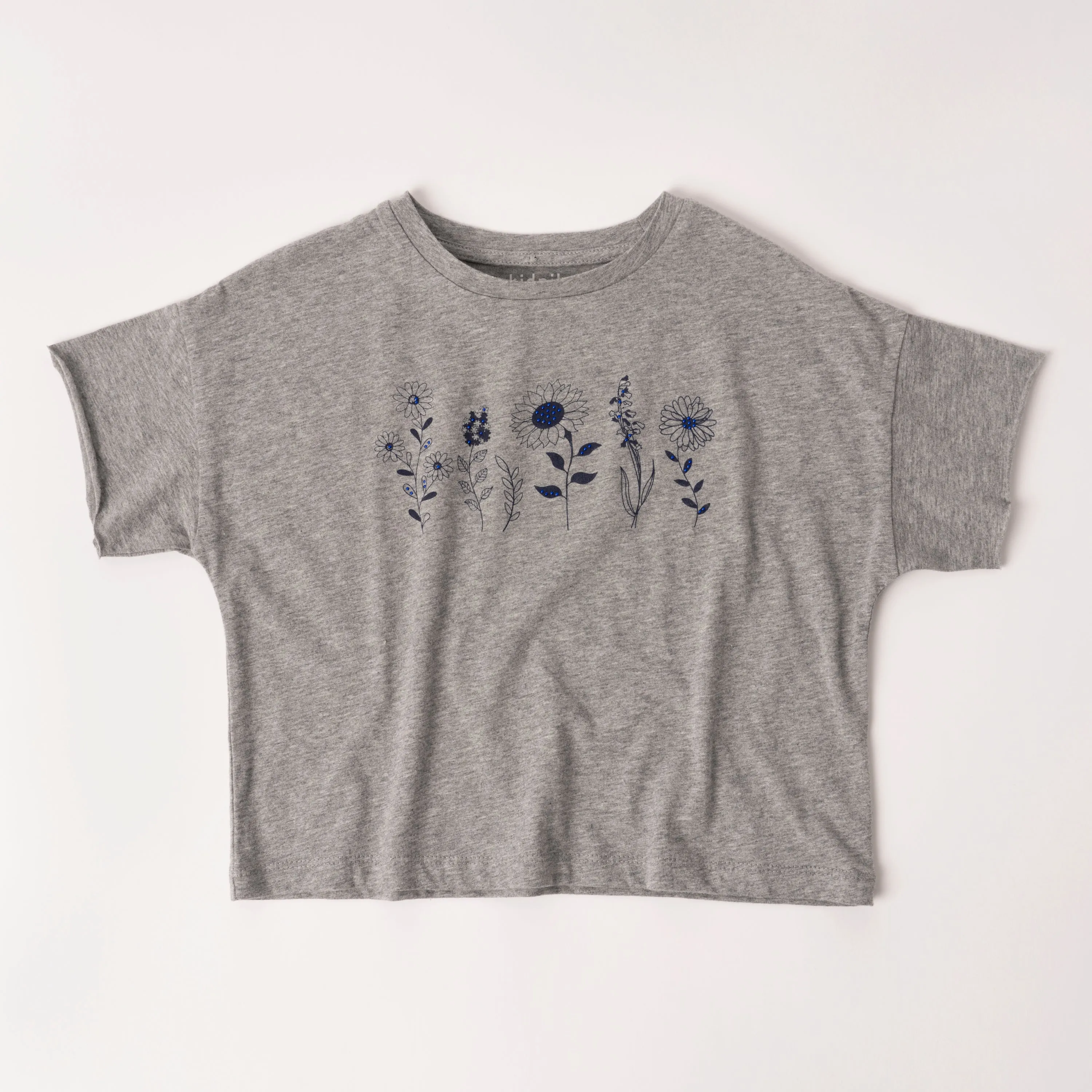 Navy Daisies Boxy Tee