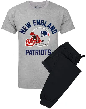 NFL Team New England Patriots Helmet Men's Pyjama T-Shirt & Lounge Pant Set