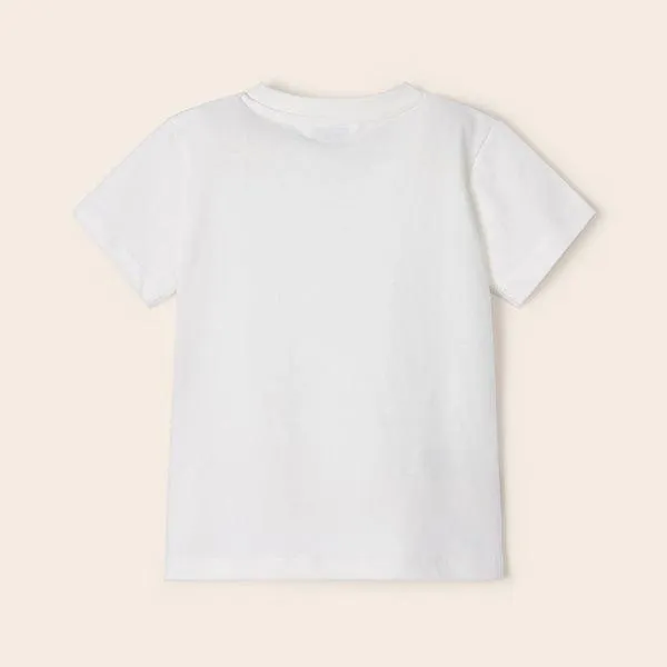 OFF WHITE SHORT SLEEVE T-SHIRT FOR BOYS.