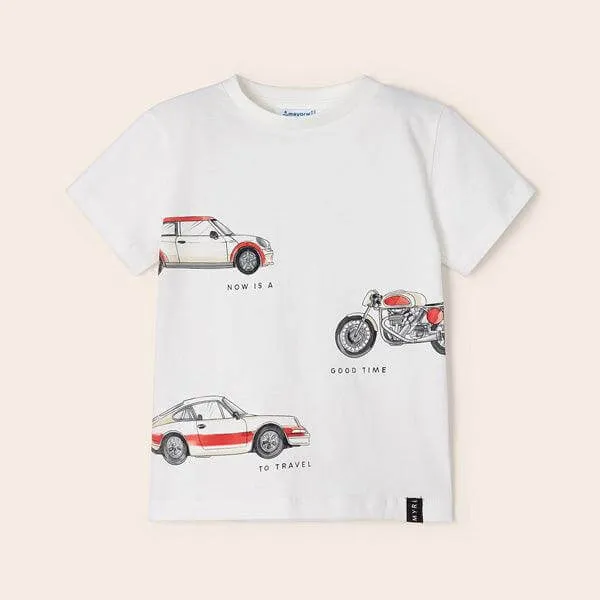 OFF WHITE SHORT SLEEVE T-SHIRT FOR BOYS.