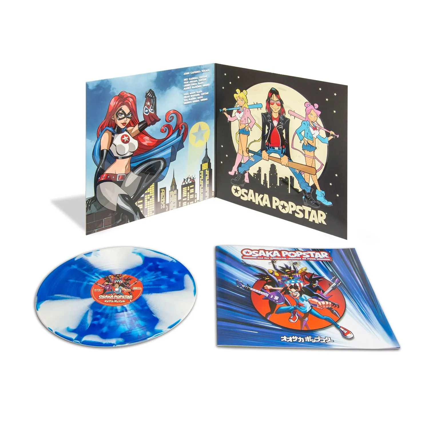 OSAKA POPSTAR & THE AMERICAN LEGENDS OF PUNK LTD ED ‘ANIME SPEED-LINE SPLATTER’ VINYL BUNDLE