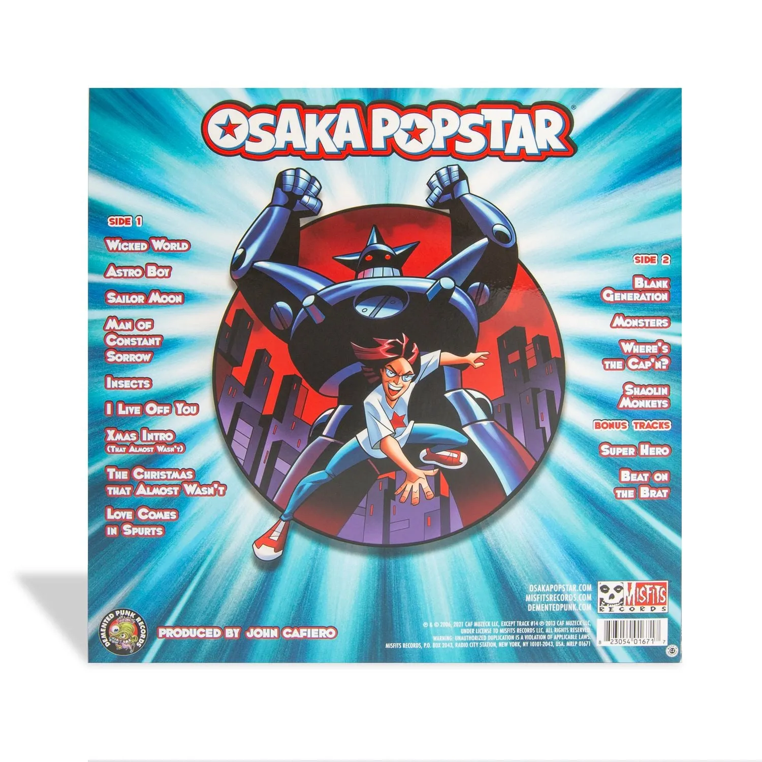 OSAKA POPSTAR & THE AMERICAN LEGENDS OF PUNK LTD ED ‘ANIME SPEED-LINE SPLATTER’ VINYL BUNDLE