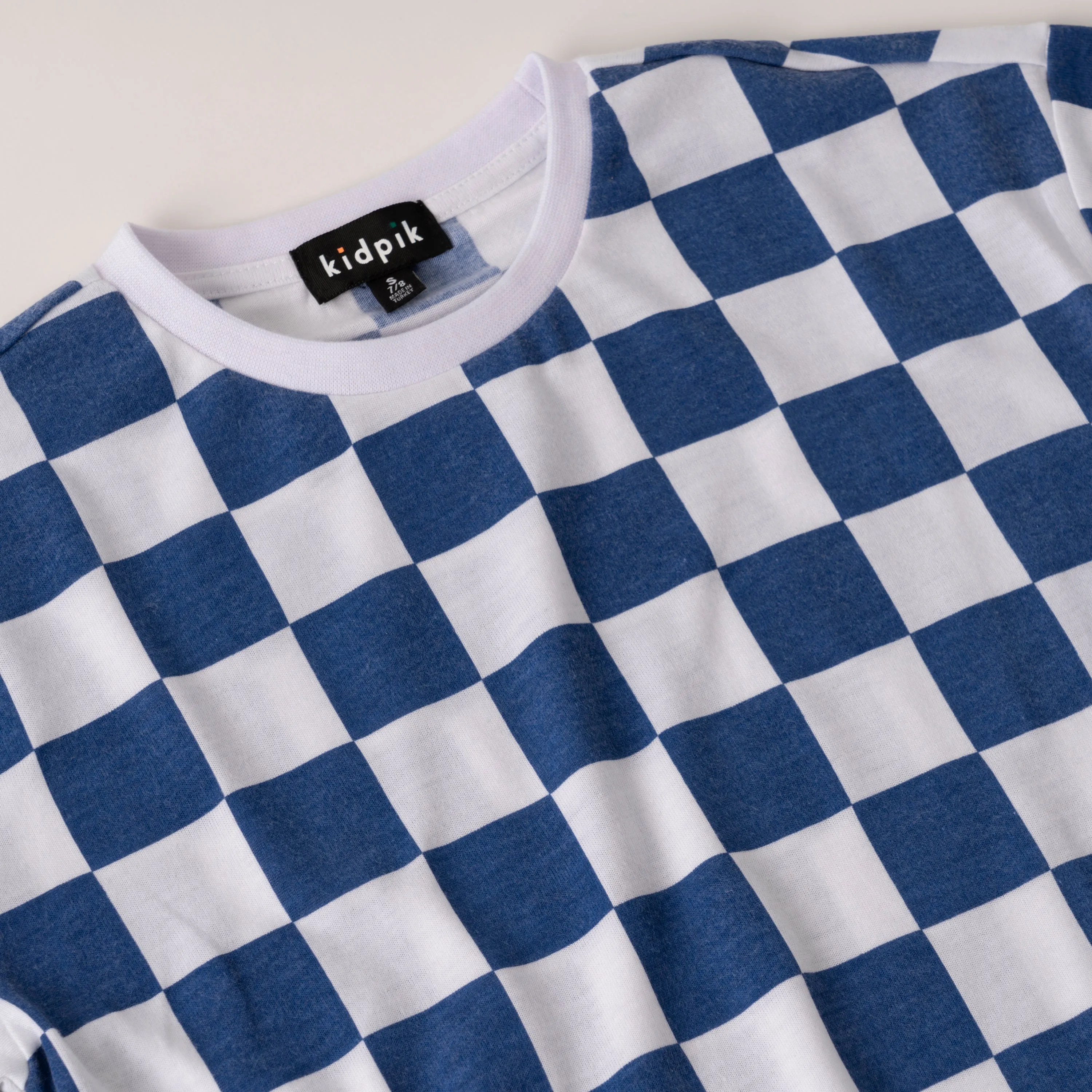 Oversized Checker Board Tee