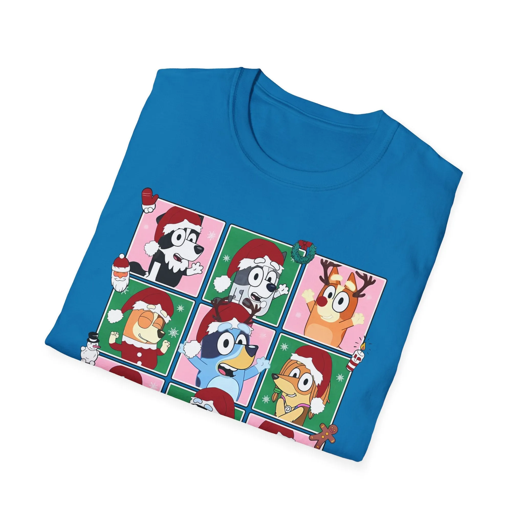 Princess Grace Festive Bluey Graphic T-Shirt | Unisex Softstyle Christmas Tee